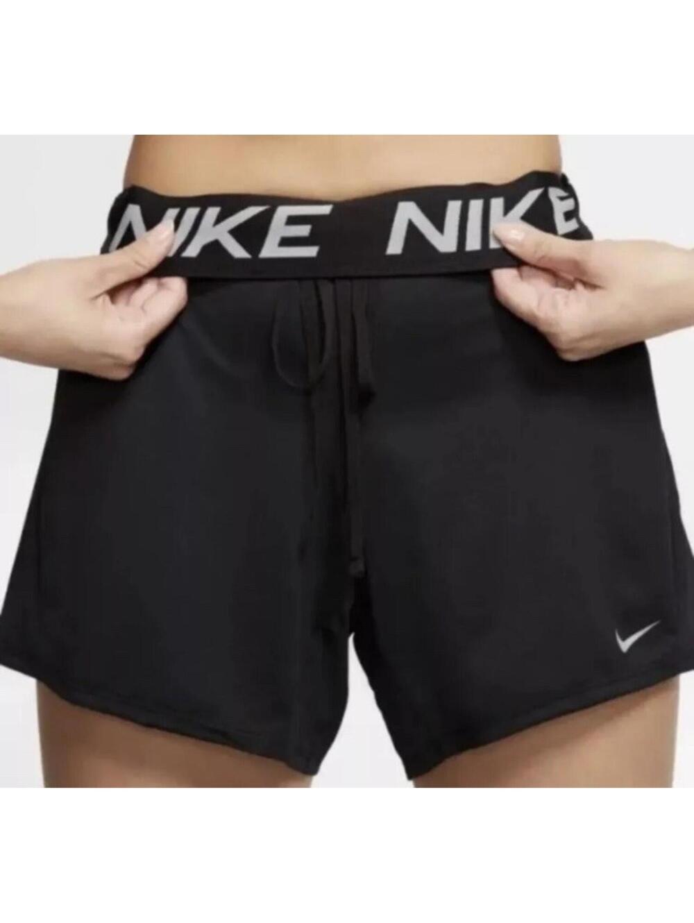 New! NIKE Women Dri-fit Running Shorts Black Size S DX6024-010